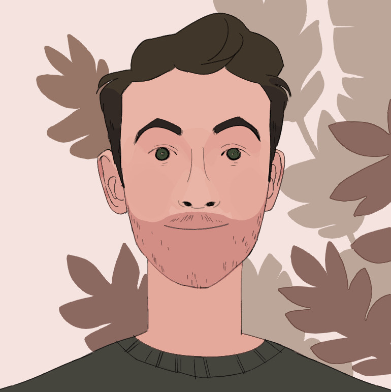A handdrawn portrait of Ben, by @kindoflinc